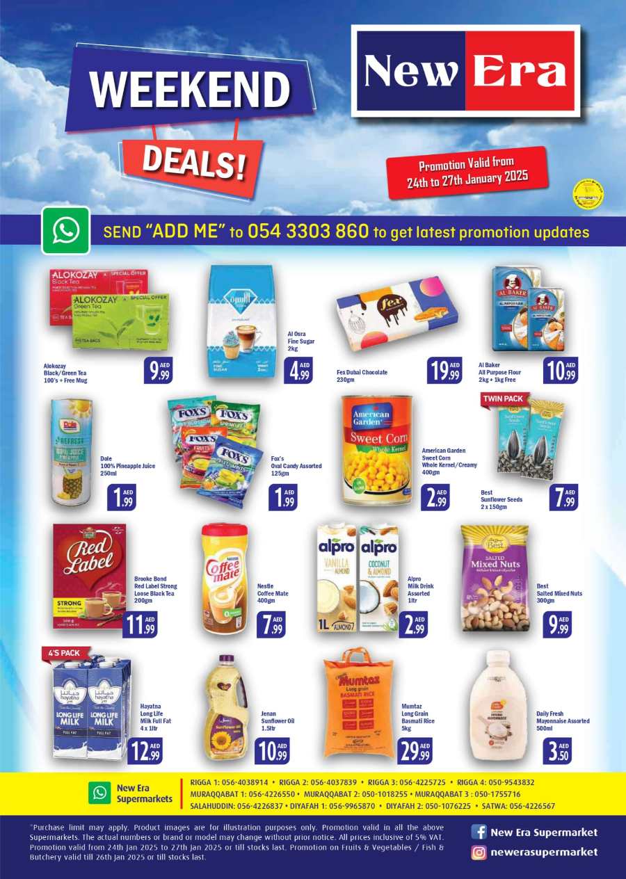 Weekend Deals! In New Era Supermarket Dubai