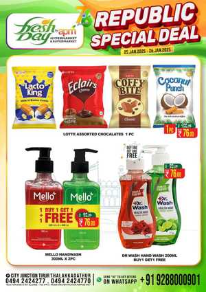 Republic Day Sale: Big Deals, Bigger Savings In Freshday Hypermarket Malappuram