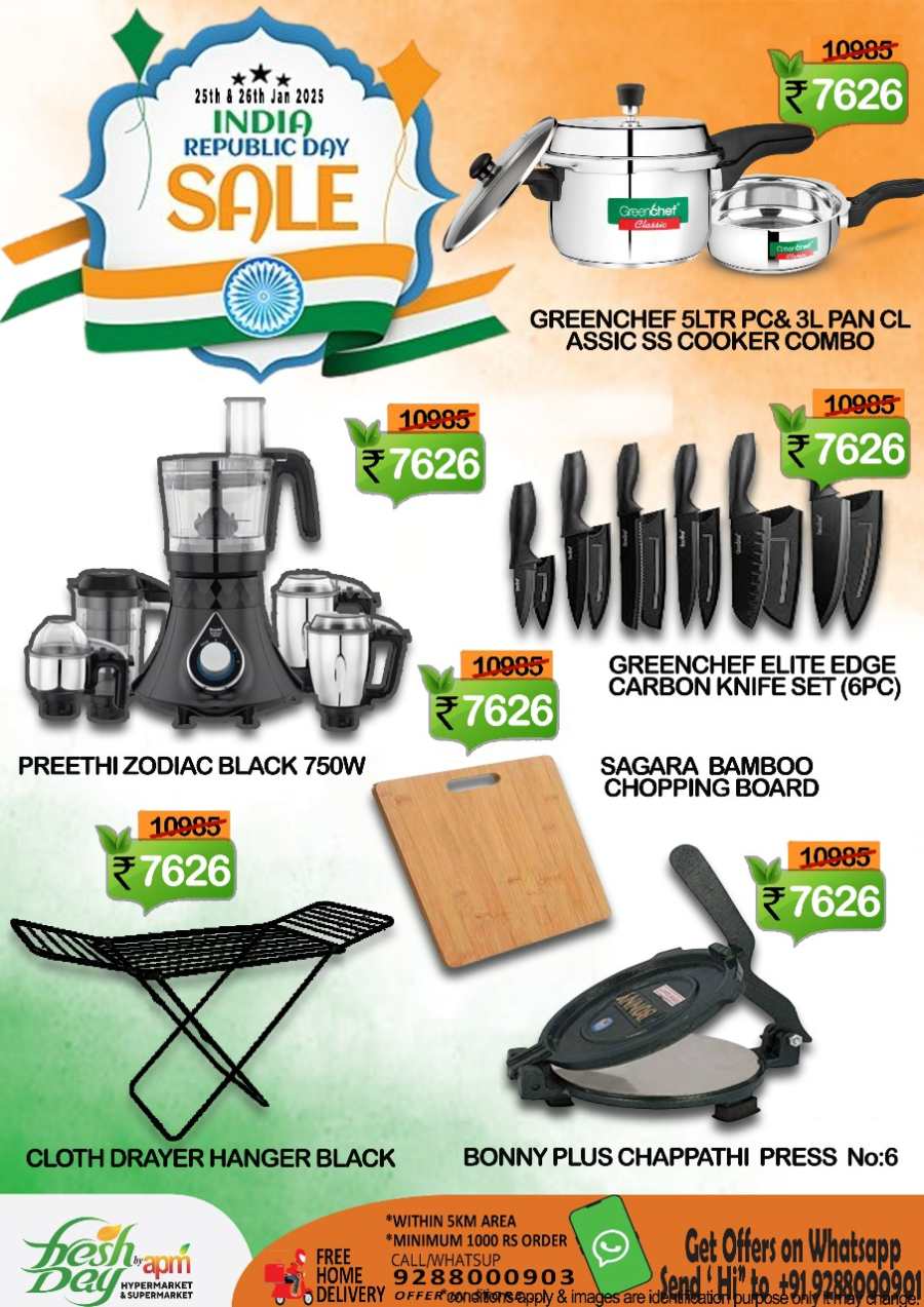 Republic Day Sale: Big Deals, Bigger Savings In Freshday Hypermarket Malappuram