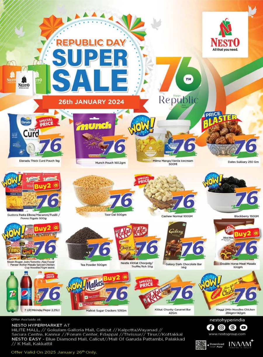 Republic Day Super Sale: Big Deals, Bigger Savings In Nesto Hypermarket Kannur