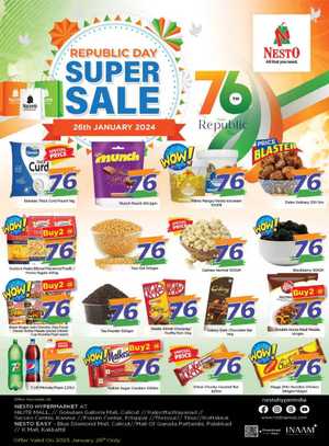 Republic Day Super Sale: Big Deals, Bigger Savings In Nesto Hypermarket Calicut,Malappuram,Kannur,Thrissur,Wayanad,Palakkad