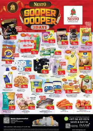 Sooper Dooper 3 Days Sale! In Nesto Hypermarket Fujairah