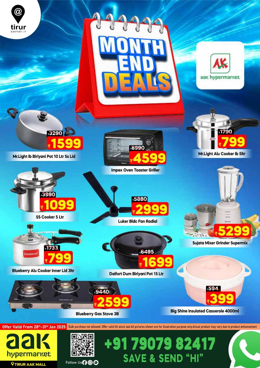 Tuesday Deals In AAK Hypermarket Malappuram