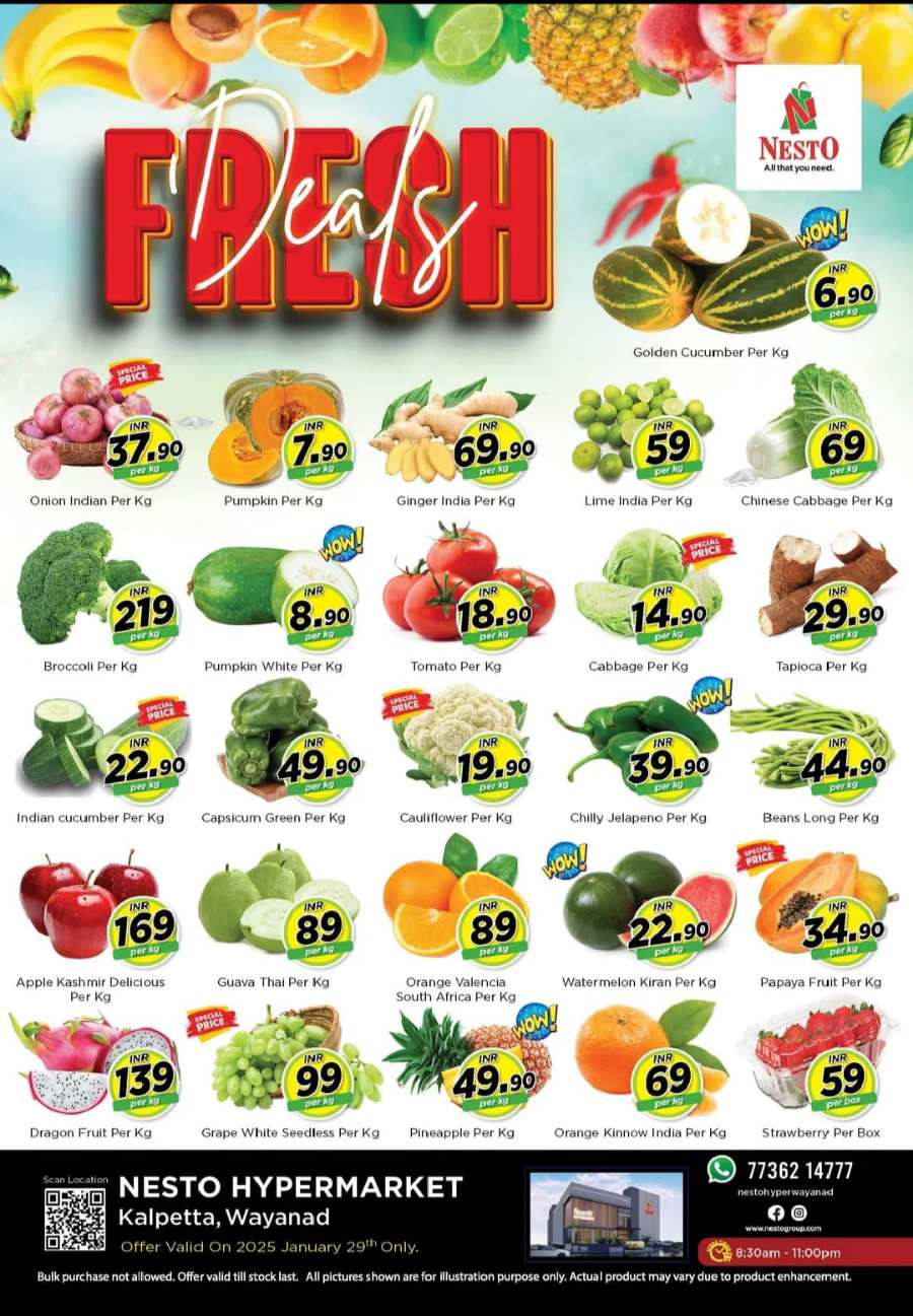 Fresh Deals In Nesto Hypermarket Wayanad