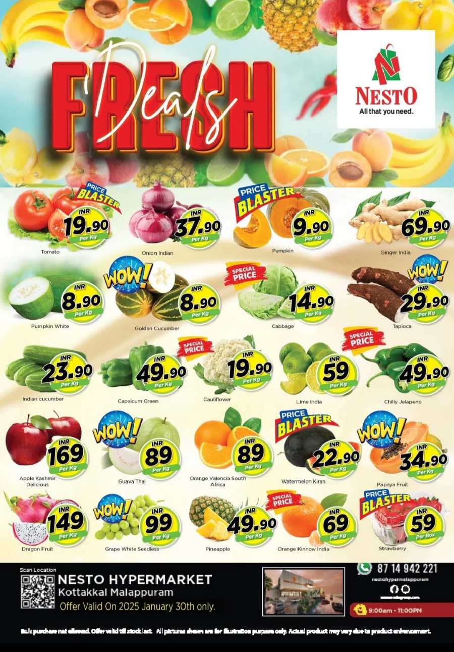 Fresh Deals In Nesto Hypermarket Malappuram