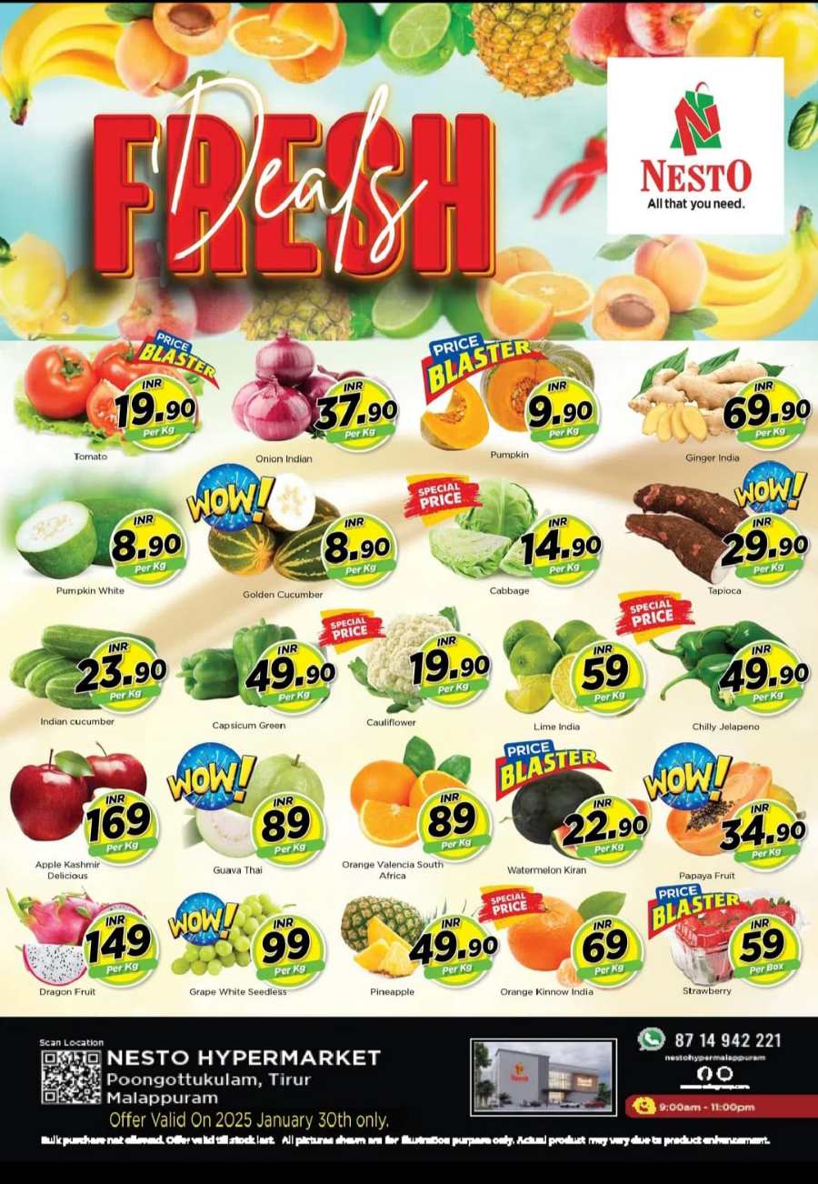 Fresh Deals In Nesto Hypermarket Malappuram