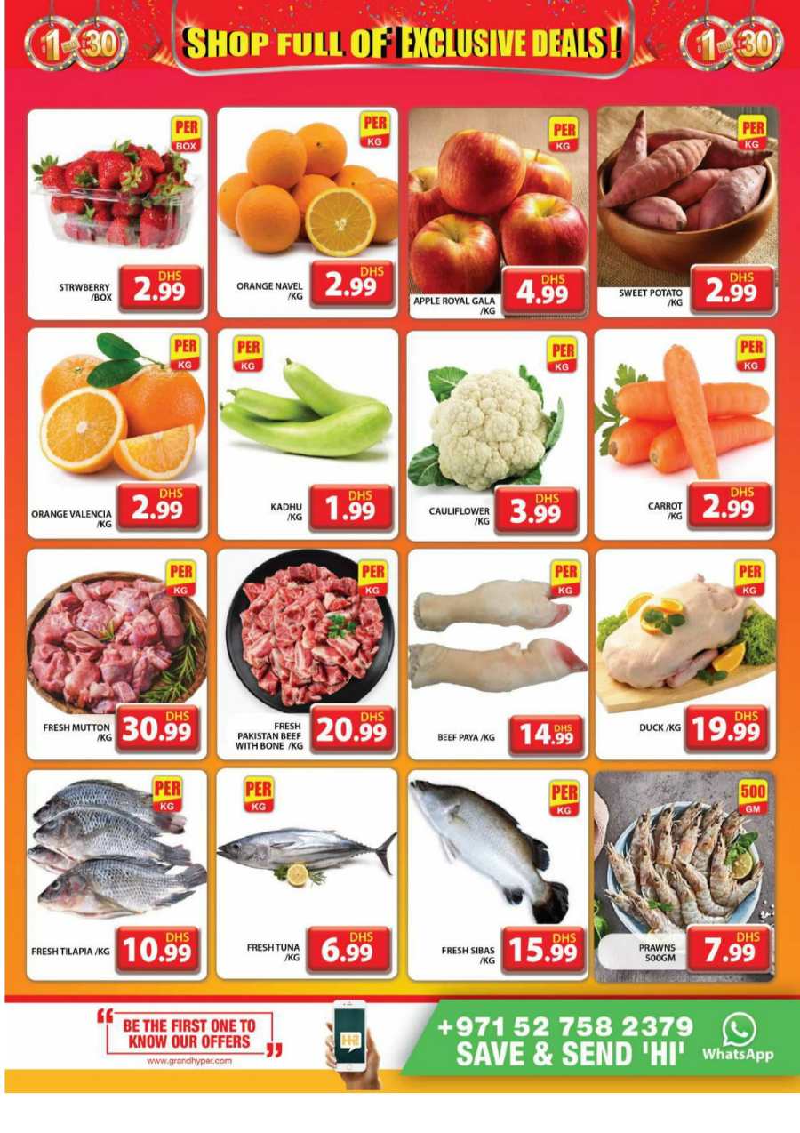 1-3 AED Deals - Shop full of exclusive deals! In Grand Hypermarket Dubai