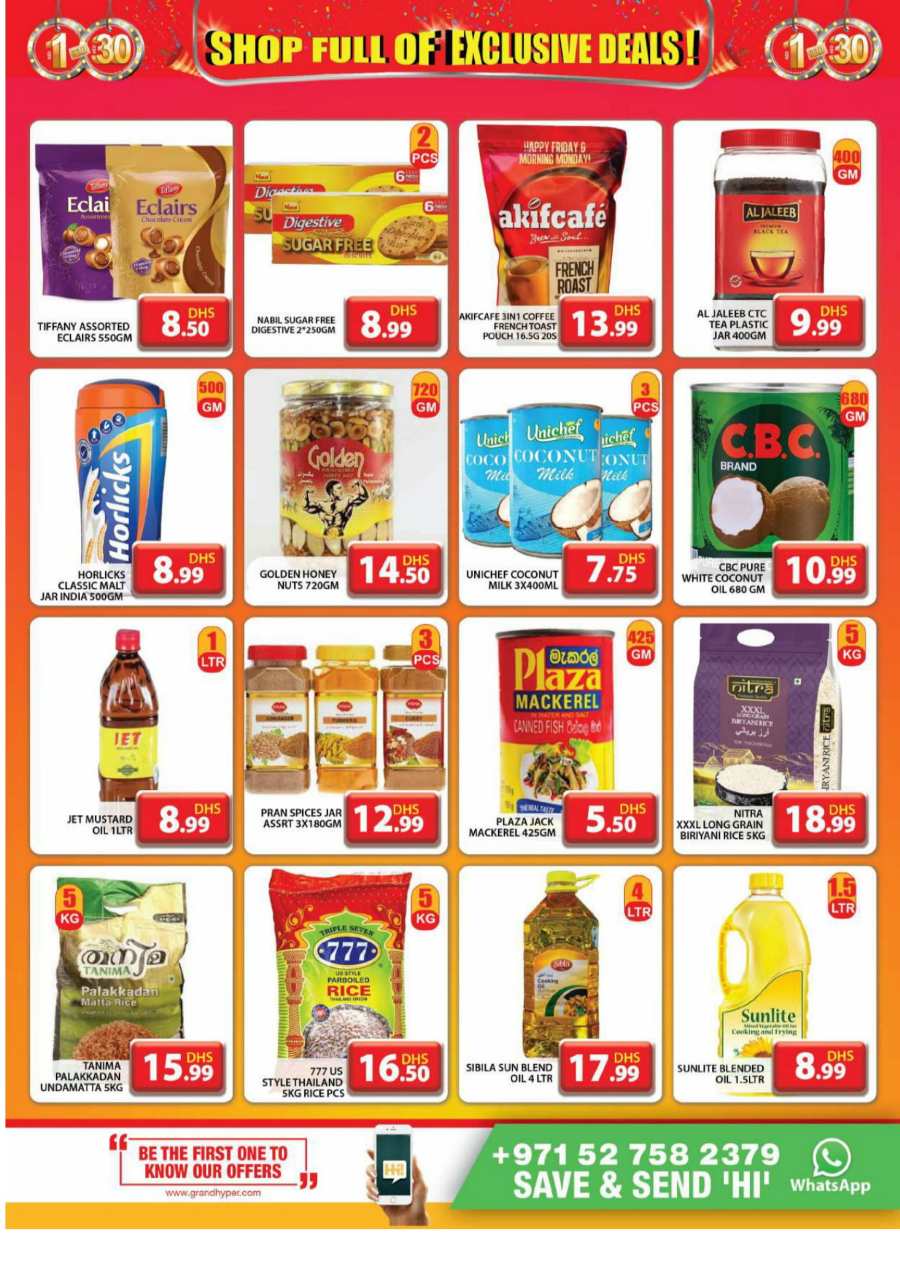 1-3 AED Deals - Shop full of exclusive deals! In Grand Hypermarket Dubai