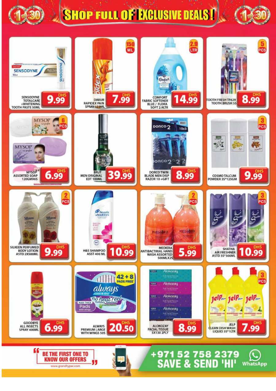 1-3 AED Deals - Shop full of exclusive deals! In Grand Hypermarket Dubai