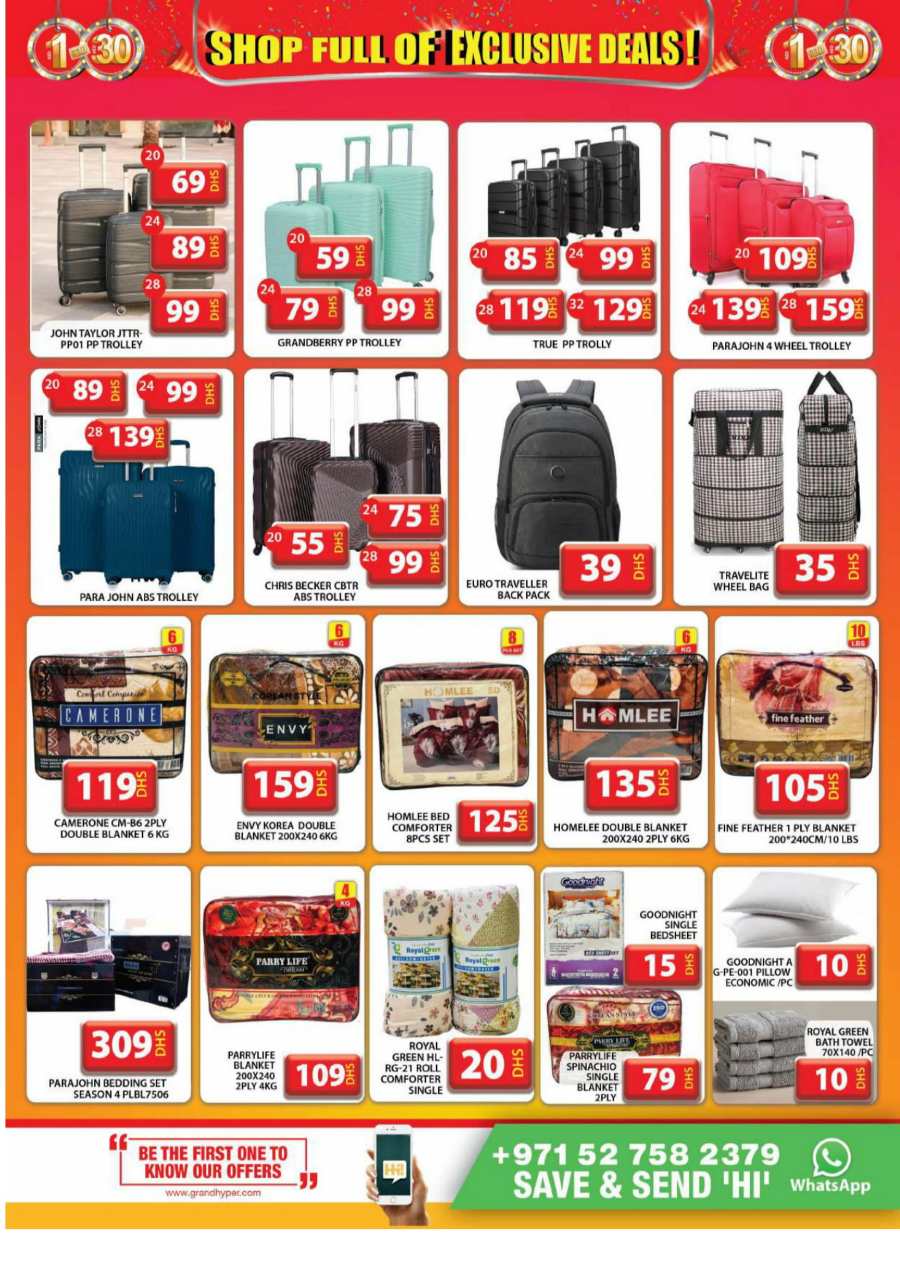 1-3 AED Deals - Shop full of exclusive deals! In Grand Hypermarket Dubai