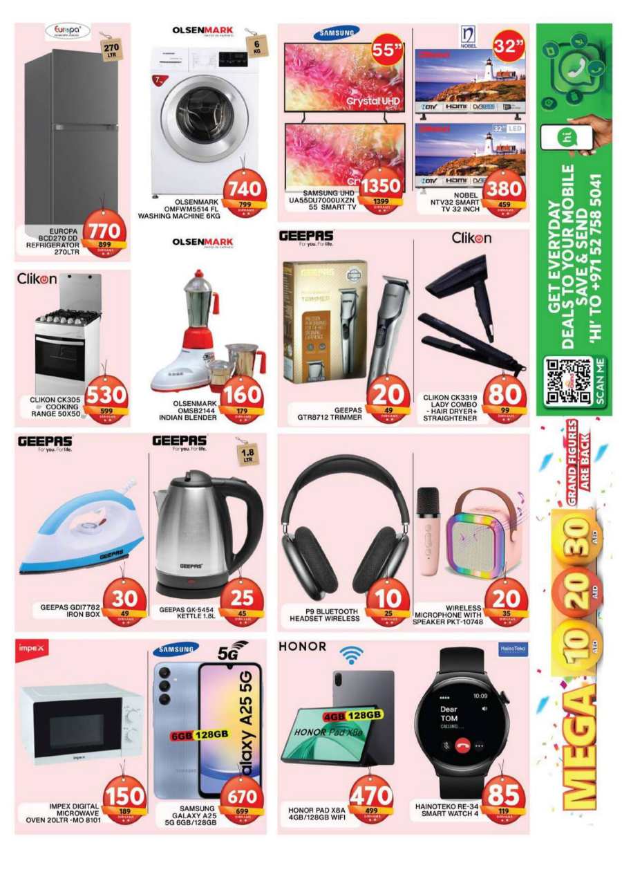 Mega 10,20,30 AED Offers In Grand Hypermarket Dubai