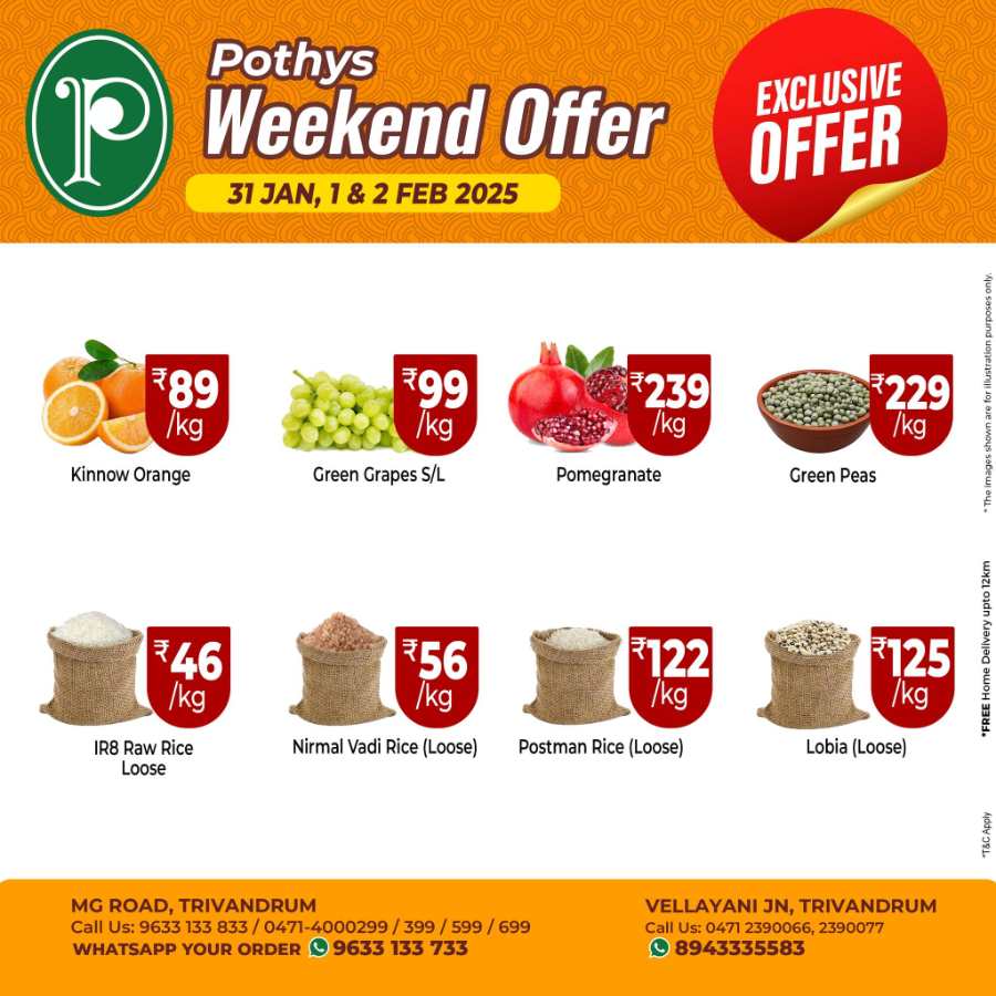 Weekly Offers! In Pothys Superstores Trivandrum