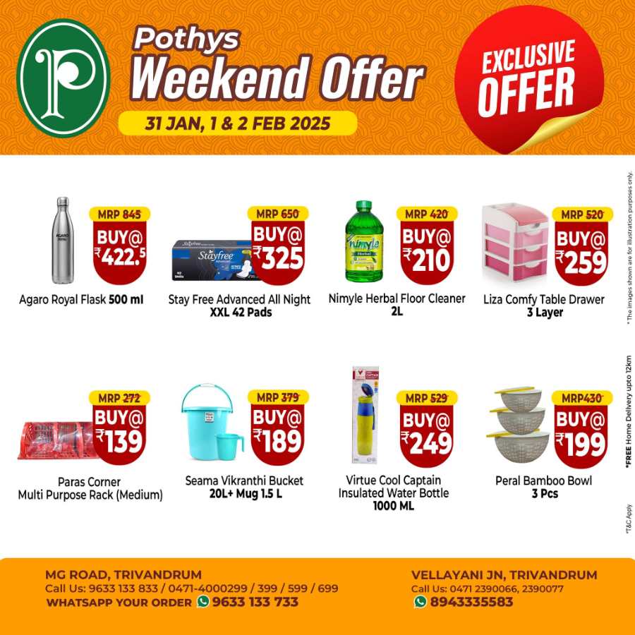 Weekly Offers! In Pothys Superstores Trivandrum