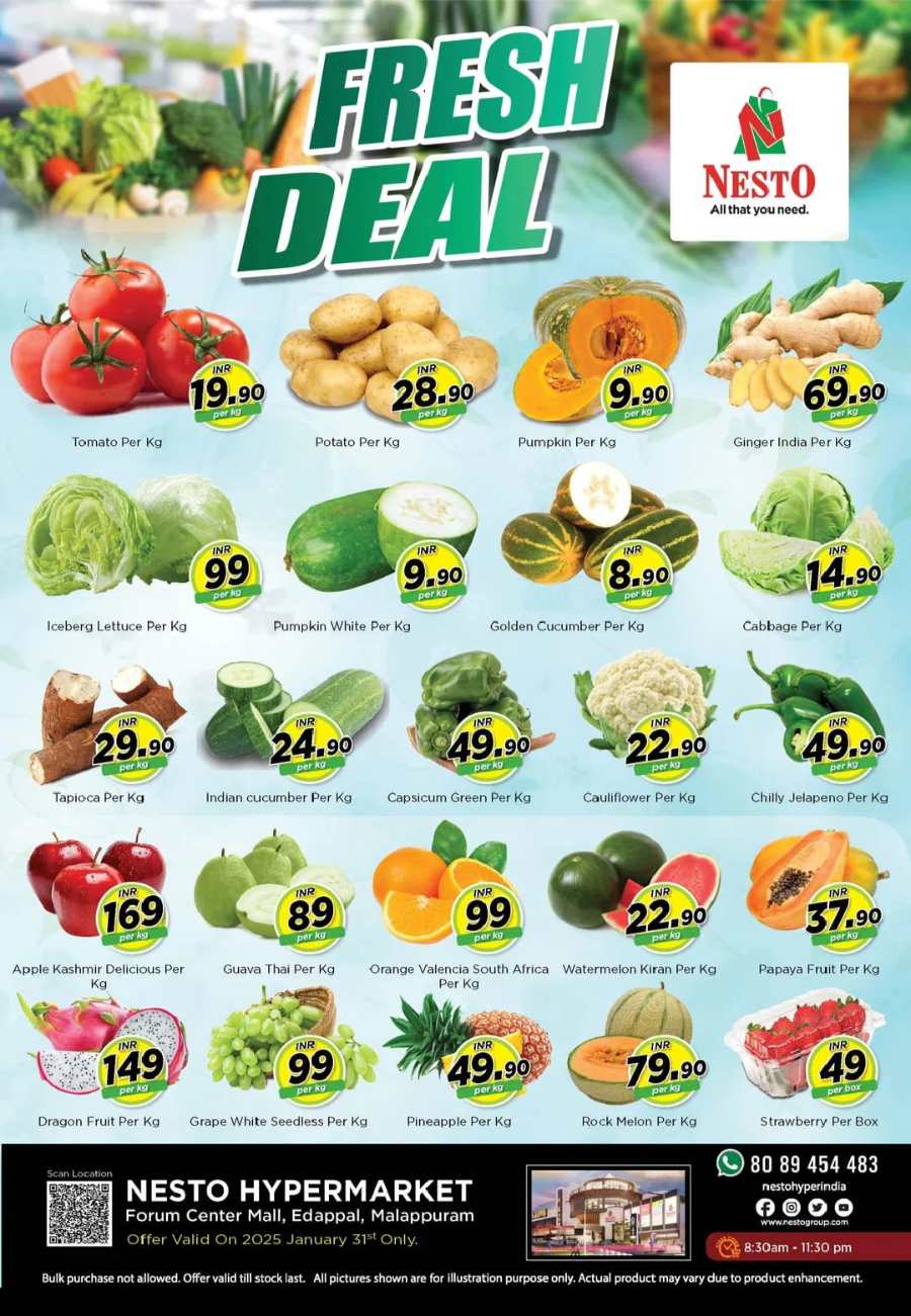 Fresh Deals! In Nesto Hypermarket Malappuram