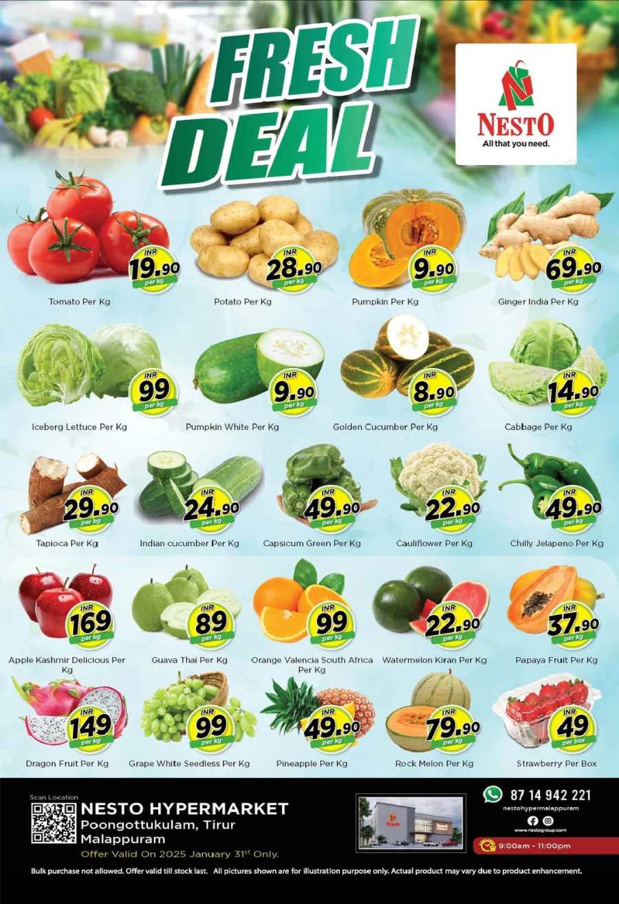 Fresh Deals! In Nesto Hypermarket Malappuram