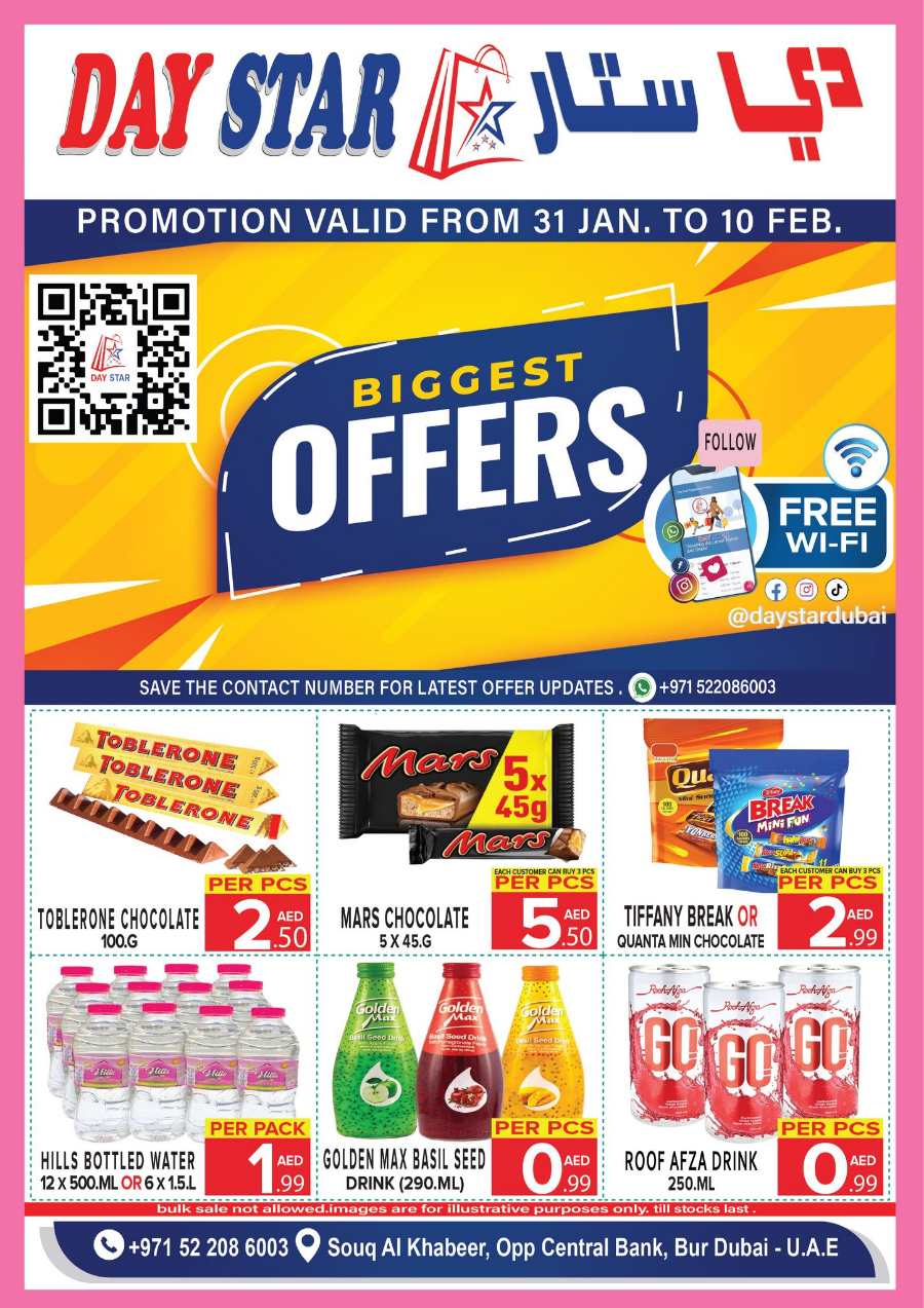 Biggest Offers! In Day Star Dubai