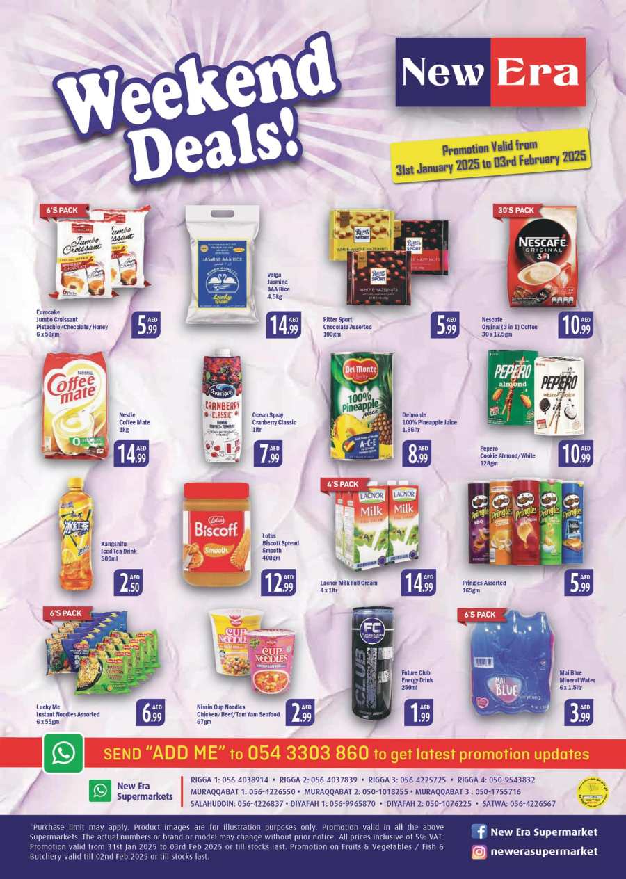 Weekend Deals! In New Era Supermarket Dubai