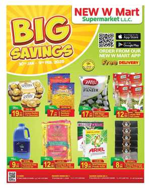 Big Savings: Up to 40% Off Grocery & Household In New W Mart Dubai