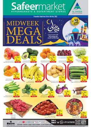 Midweek Mega Deals In Safeer Market Abu Dhabi,Sharjah / Ajman,Al Ain,Fujairah,Ras al Khaimah,Umm al Quwain