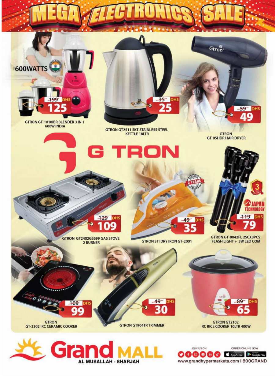 Electronics Mega Sale: Top Brands, Lowest Prices In Grand Hypermarket Sharjah / Ajman