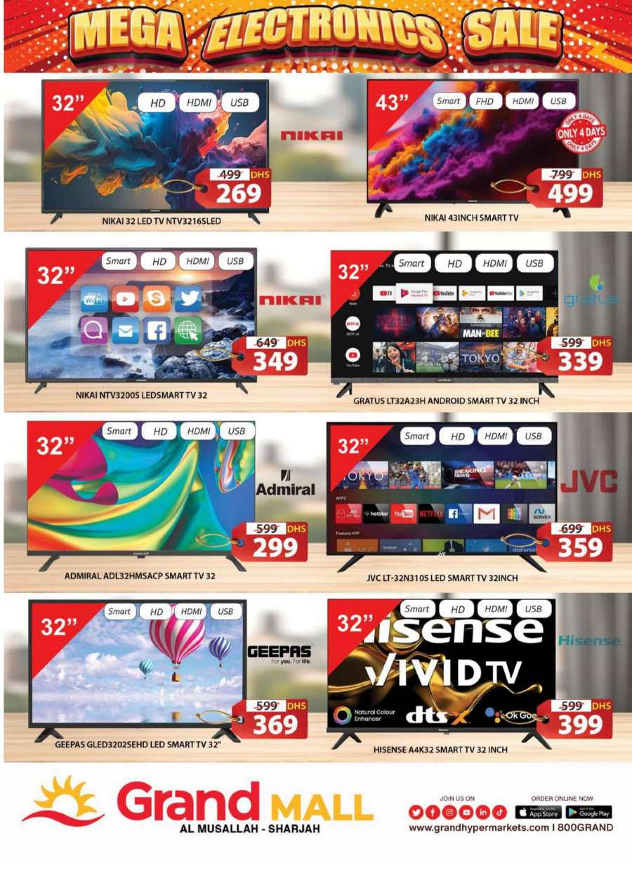 Electronics Mega Sale: Top Brands, Lowest Prices In Grand Hypermarket Sharjah / Ajman