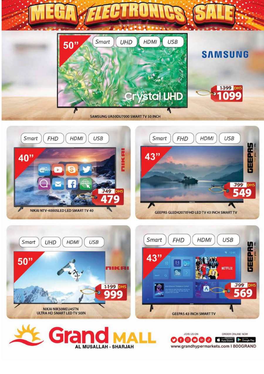 Electronics Mega Sale: Top Brands, Lowest Prices In Grand Hypermarket Sharjah / Ajman