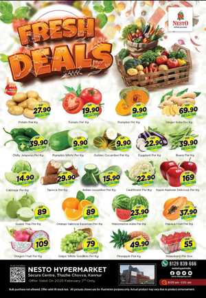 Fresh Deals Today: Fruits & Vegetables Offers In Nesto Hypermarket Kannur