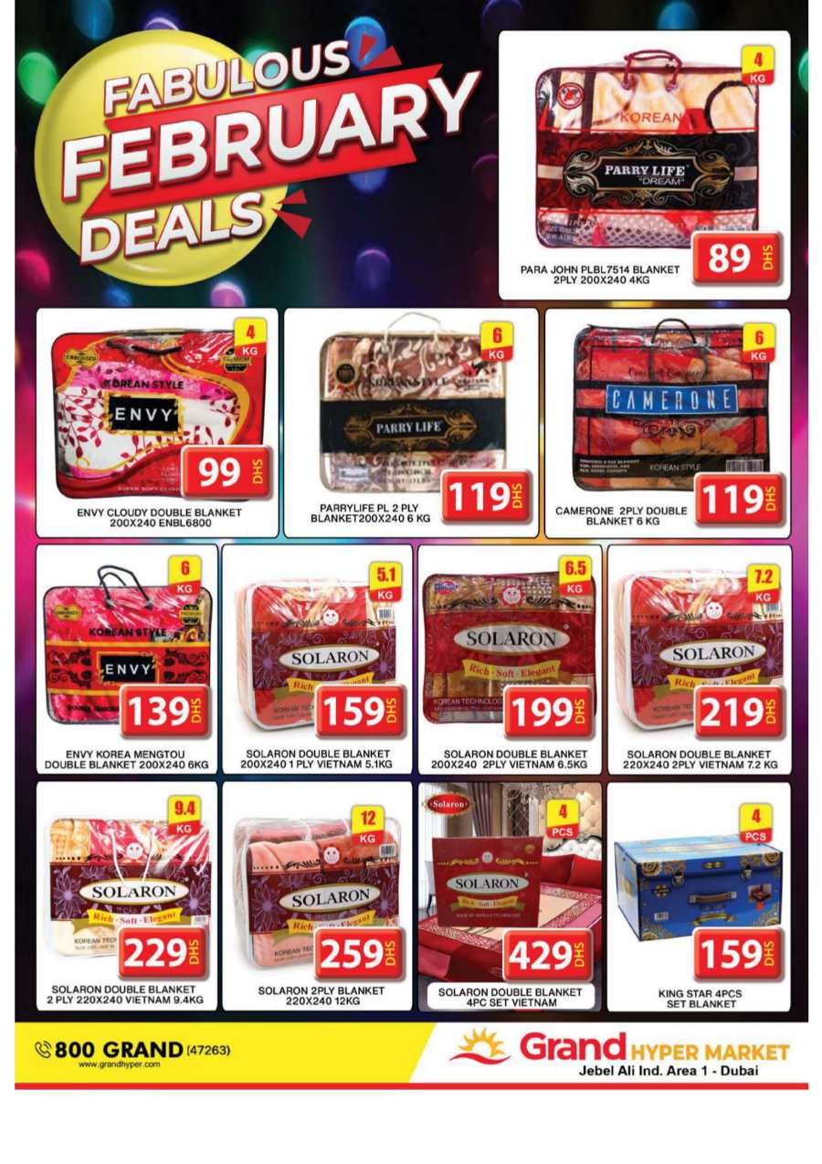 Fabulous February Sale: Unbeatable Deals Inside! In Grand Hypermarket Dubai