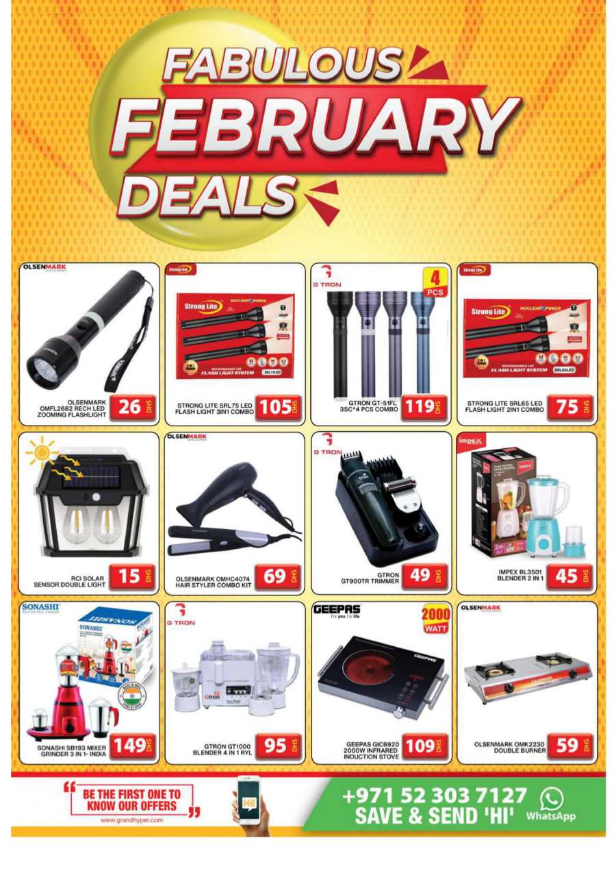 Fabulous February Sale: Unbeatable Deals Inside! In Grand Hypermarket Dubai