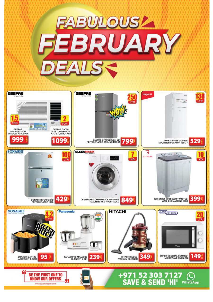 Fabulous February Sale: Unbeatable Deals Inside! In Grand Hypermarket Dubai