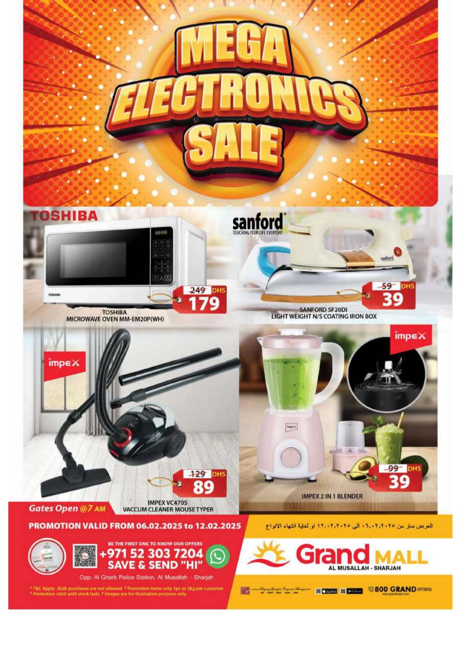 Mega Electronics Sale In Grand Hypermarket Sharjah / Ajman