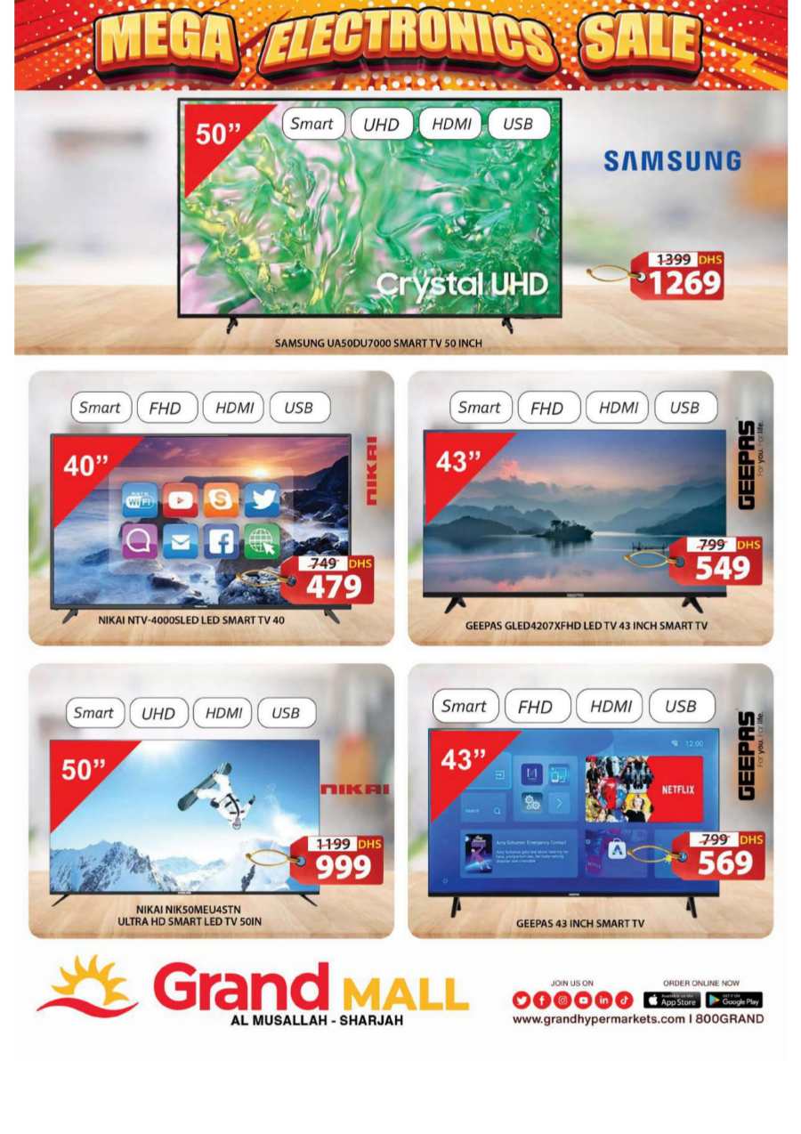 Mega Electronics Sale In Grand Hypermarket Sharjah / Ajman