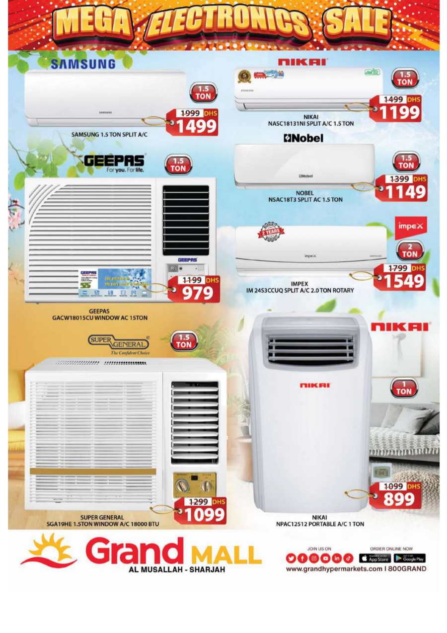 Mega Electronics Sale In Grand Hypermarket Sharjah / Ajman