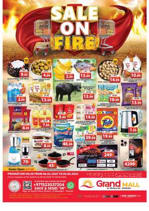 Sale on Fire In Grand Hypermarket Sharjah / Ajman