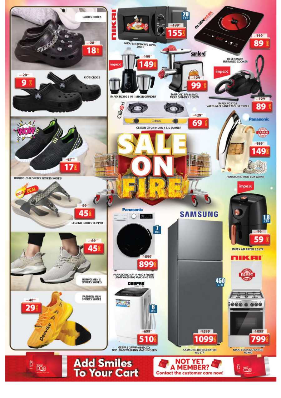 Sale on Fire In Grand Hypermarket Sharjah / Ajman