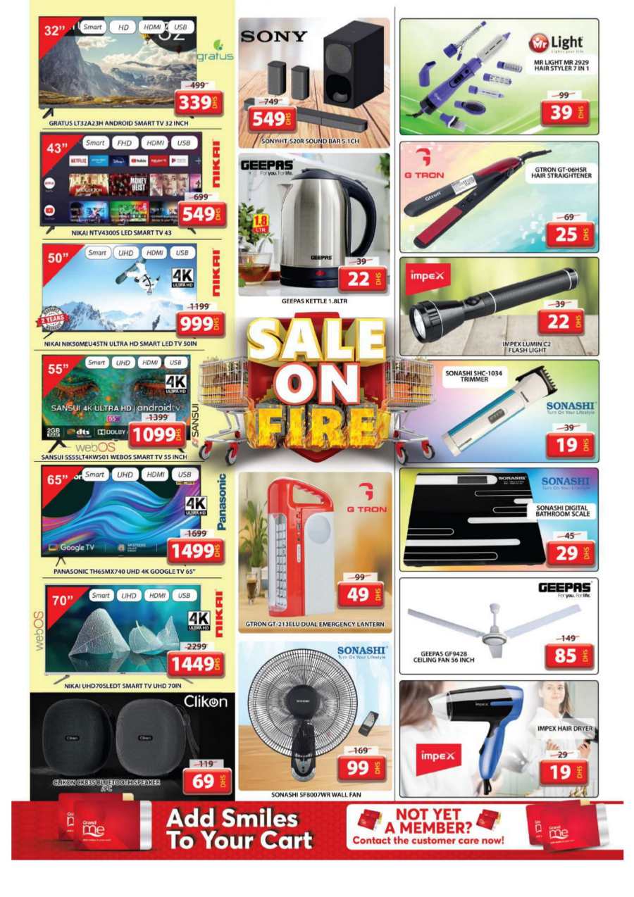 Sale on Fire In Grand Hypermarket Sharjah / Ajman