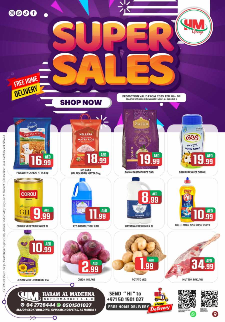 Super Sales In Haram Al Madeena Supermarket Dubai