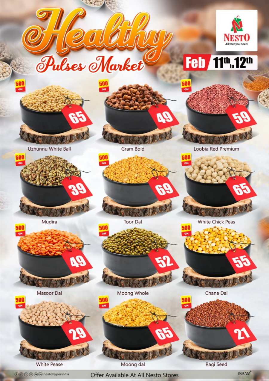 Pulses Market In Nesto Hypermarket Kannur