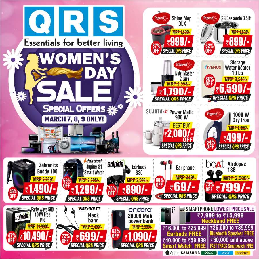 Women's Day Exclusive Offers! - Shop Now In QRS Retail Calicut