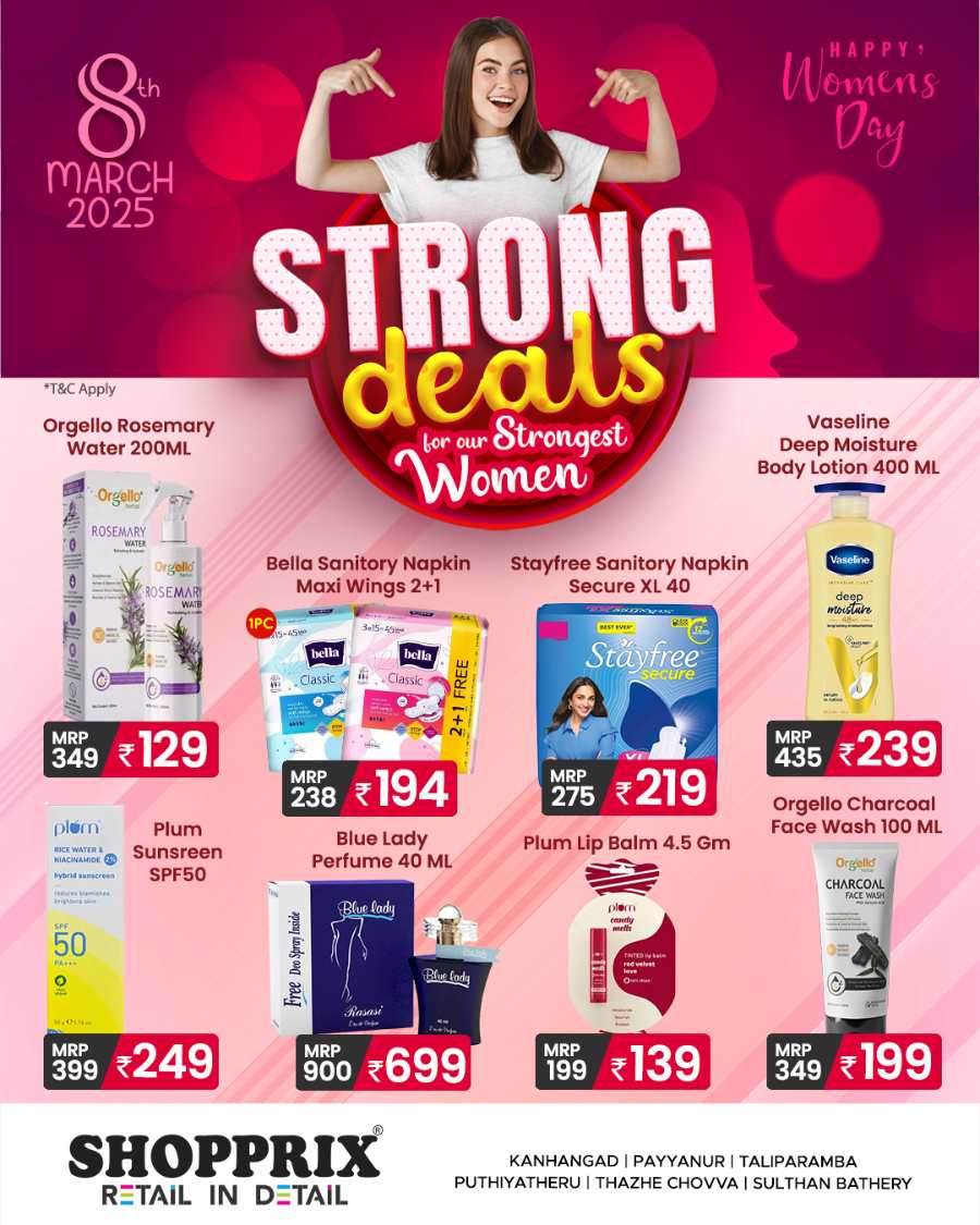 Strong Deals for Strong Women - Shop Now In Shopprix Kannur