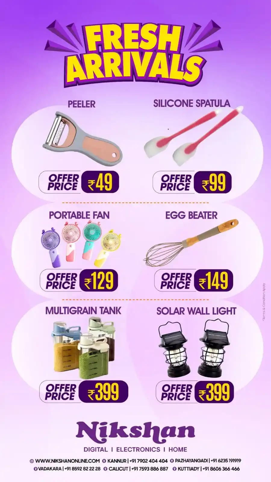 Fresh Arrivals - Shop Now and Save In Nikshan Electronics Kannur
