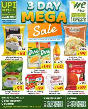 3 Day Mega Sale | Shop Now and Save In We Five Hypermarket Thrissur,Palakkad