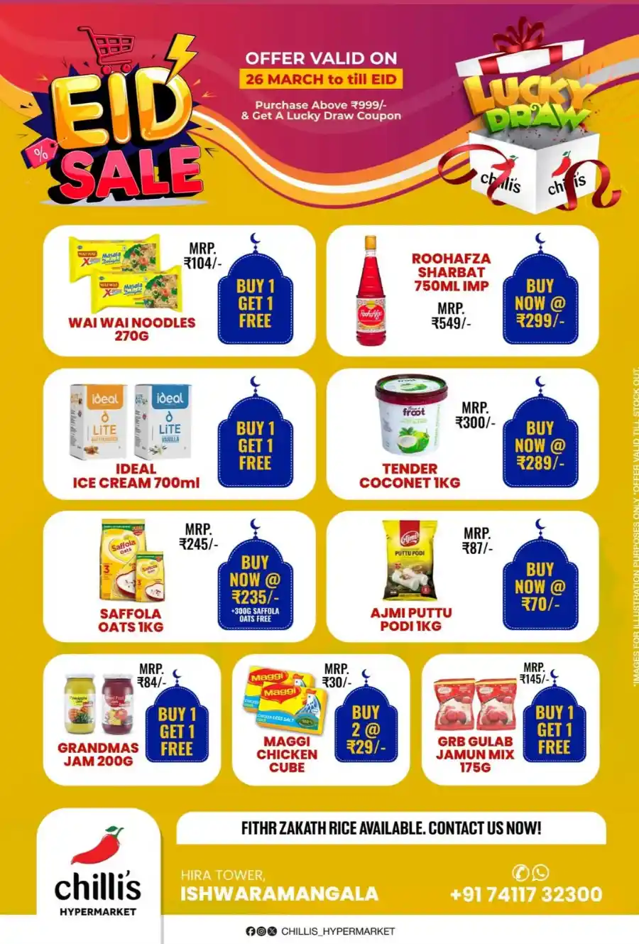Eid Mubarak Offers: Shop Now & Celebrate In Chillis Hypermarket Kasaragod