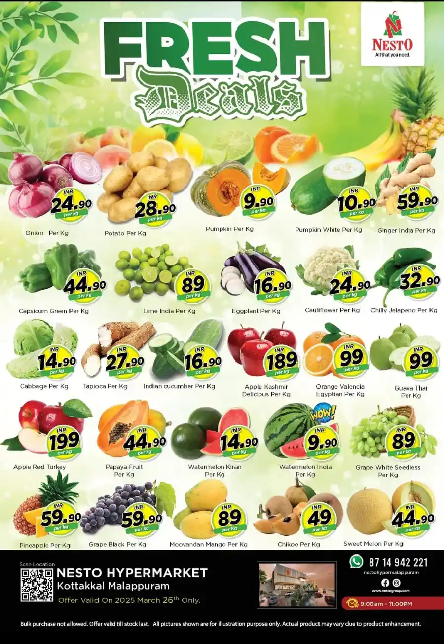Today's Fresh Deals: Shop Now at Lowest Prices In Nesto Hypermarket Malappuram