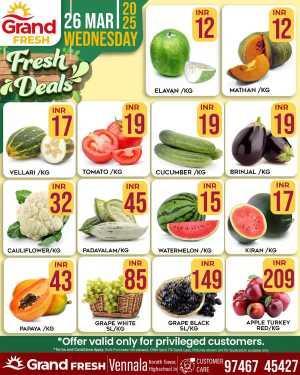 Today's Fresh Deals: Shop Now at Lowest Prices In Grand Hypermarket Ernakulam