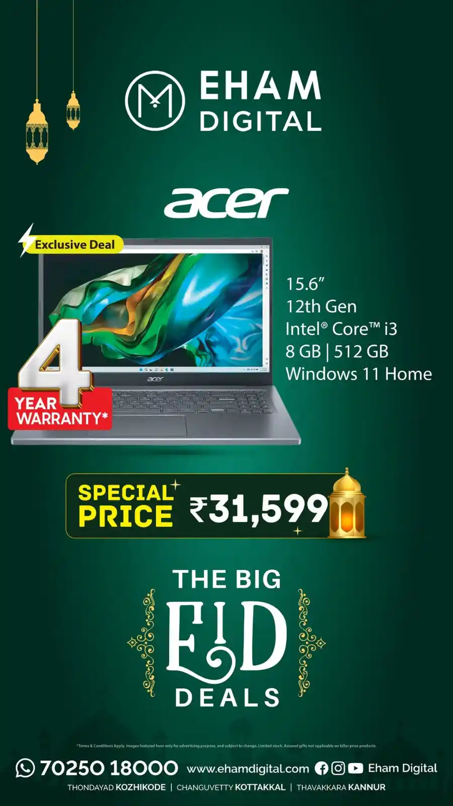 The Big Eid Deals - Shop Now In Eham Digital Malappuram