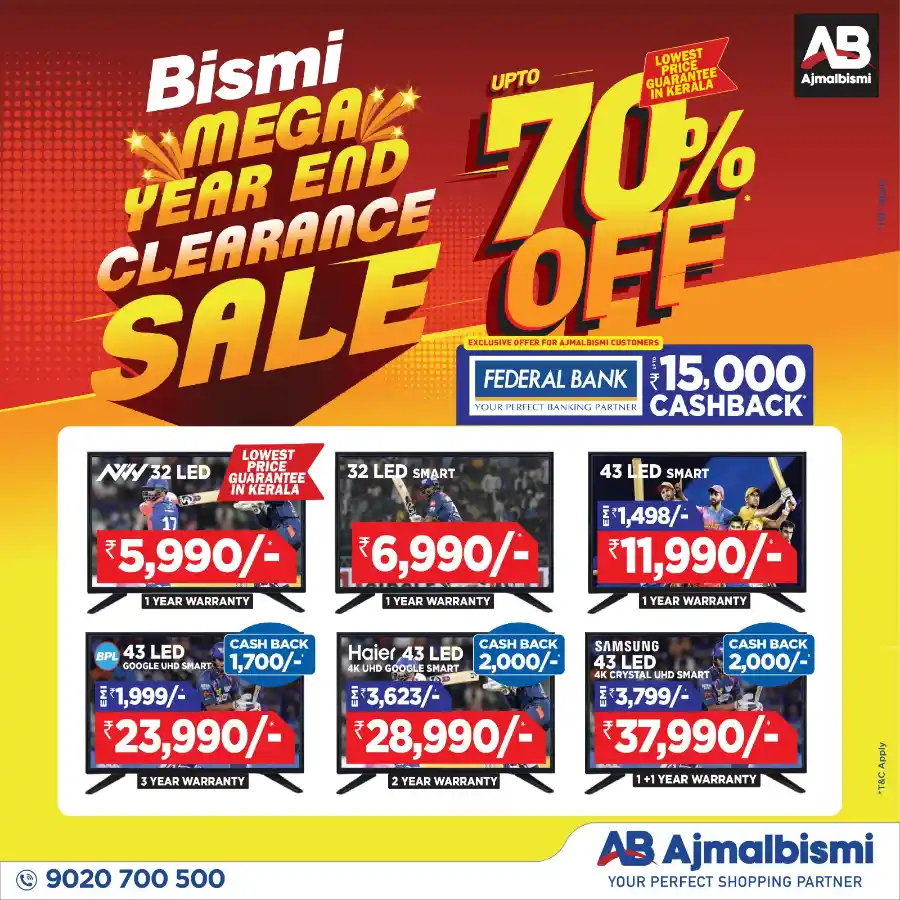 Up to 70% Off: Mega Yearend Clearance In Bismi Home Appliance undefined