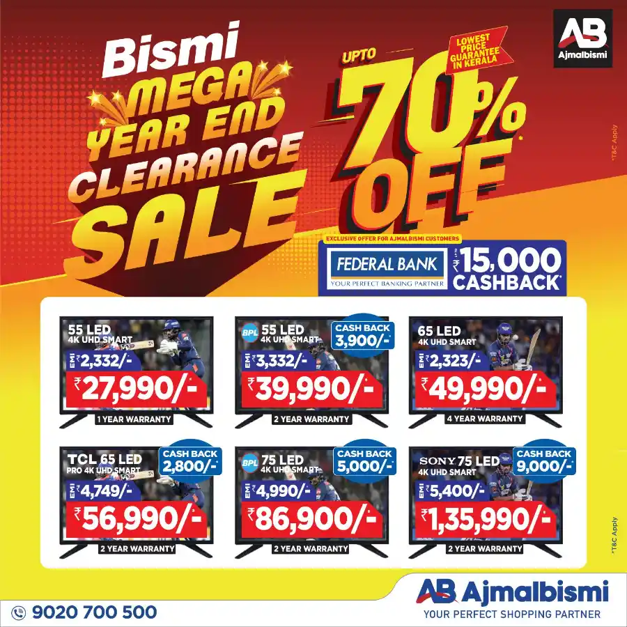 Up to 70% Off: Mega Yearend Clearance In Bismi Home Appliance undefined