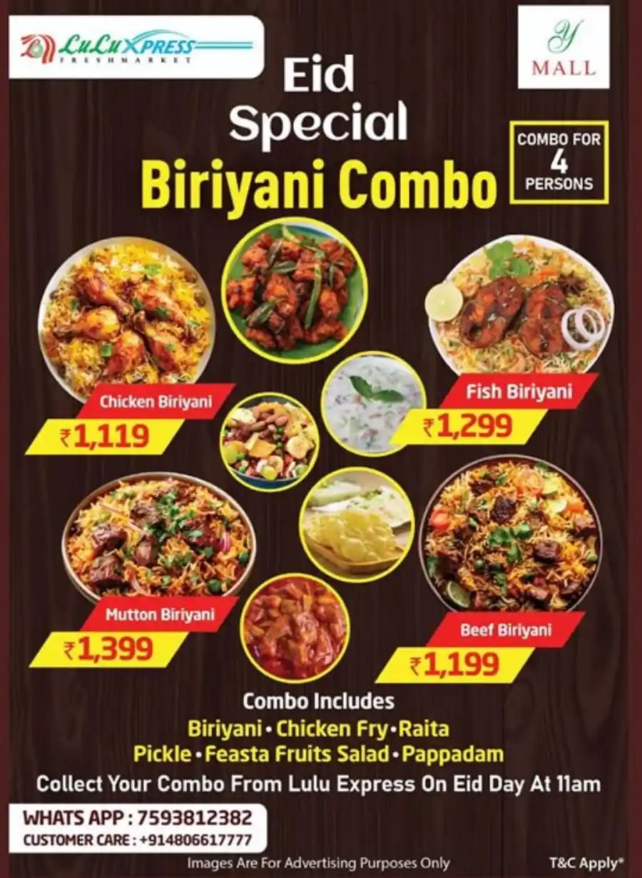 Eid Special: Biriyani Combo Offers - Order Now! In Lulu Hypermarket Thrissur