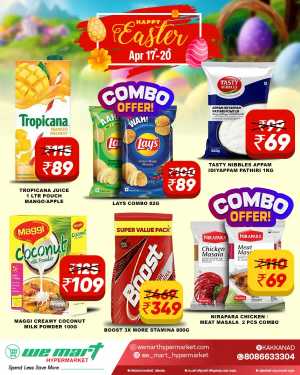 Happy Easter Sale: Up to 50% OFF In We Mart Hypermarket Ernakulam